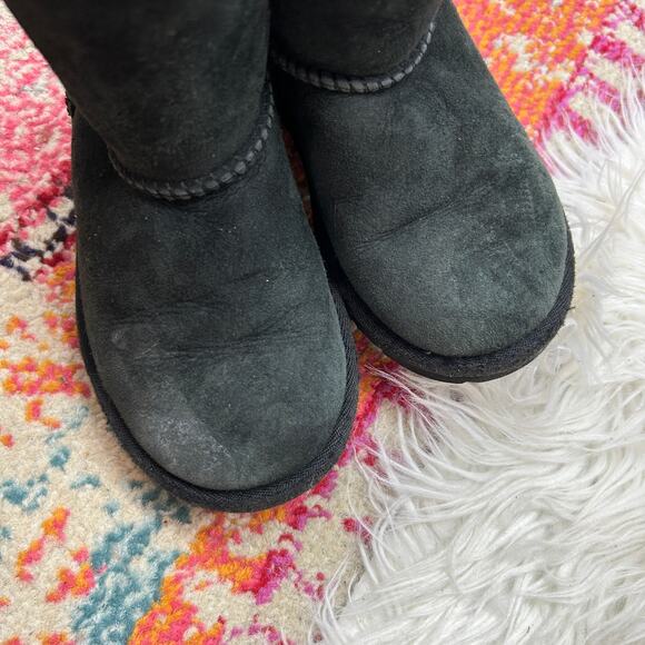 UGG Black Classic II Boot Kids Girls 10 Style 5251T Winter Snow Cozy Neutral - Picture 6 of 9